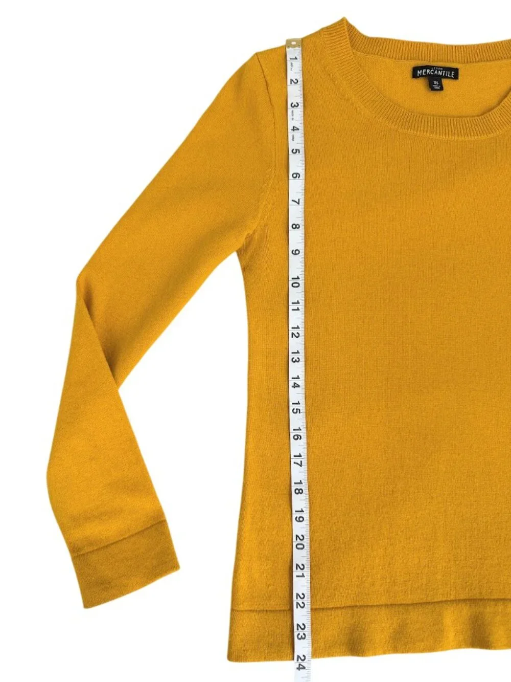 J.Crew Mercantile Golden Yellow Wool Blend Crewneck Sweater Size XS Office